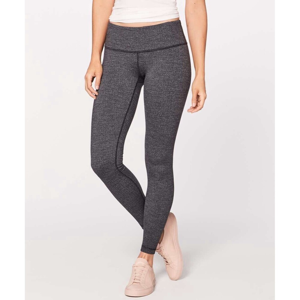 Lululemon Wunder Under Low-Rise Tight 28" Luon Variegated Knit Heathered Black
